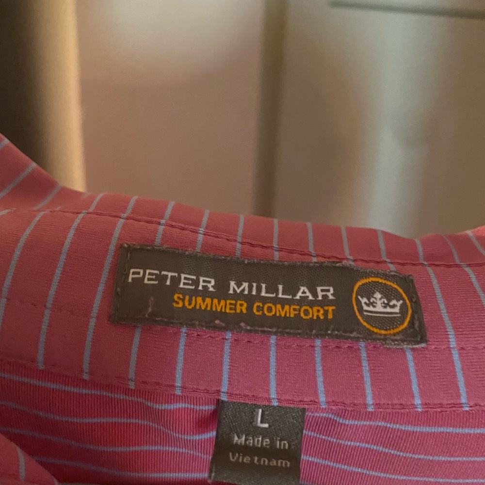 Large Peter Millar Golf Shirt - Picture 2 of 2